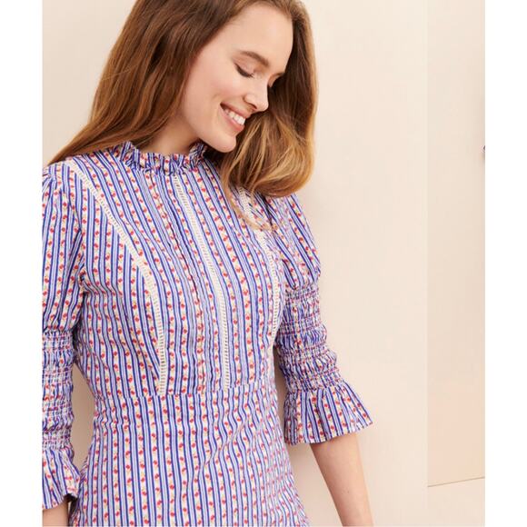 LAURA ASHLEY & URBAN OUTFITTERS Exclusive Maisy Mock Neck Mini Dress Size Small - Picture 3 of 12